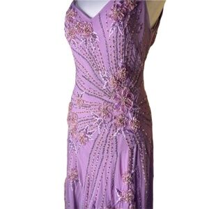 rare amazingly crafted designer vintage silk prom/wedding midi dress